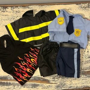 Build a Bear Firefighter + Police + Flame Hoodie